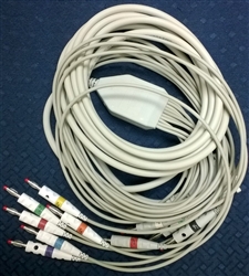 Resting Patient Cable, 10-lead with banana plugs; for CARDIOVIT AT-10 and CS-200