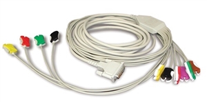 Schiller 10-lead patient cable, clip type 3,5m, AHA