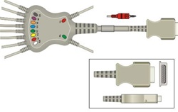 Compatible EKG Cable for Burdick Eclipse 4, 400, 8, 800, 850, 850+, LEII, Atria 3000, Eclipse Plus, LEI
